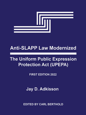 cover image of Anti-SLAPP Law Modernized